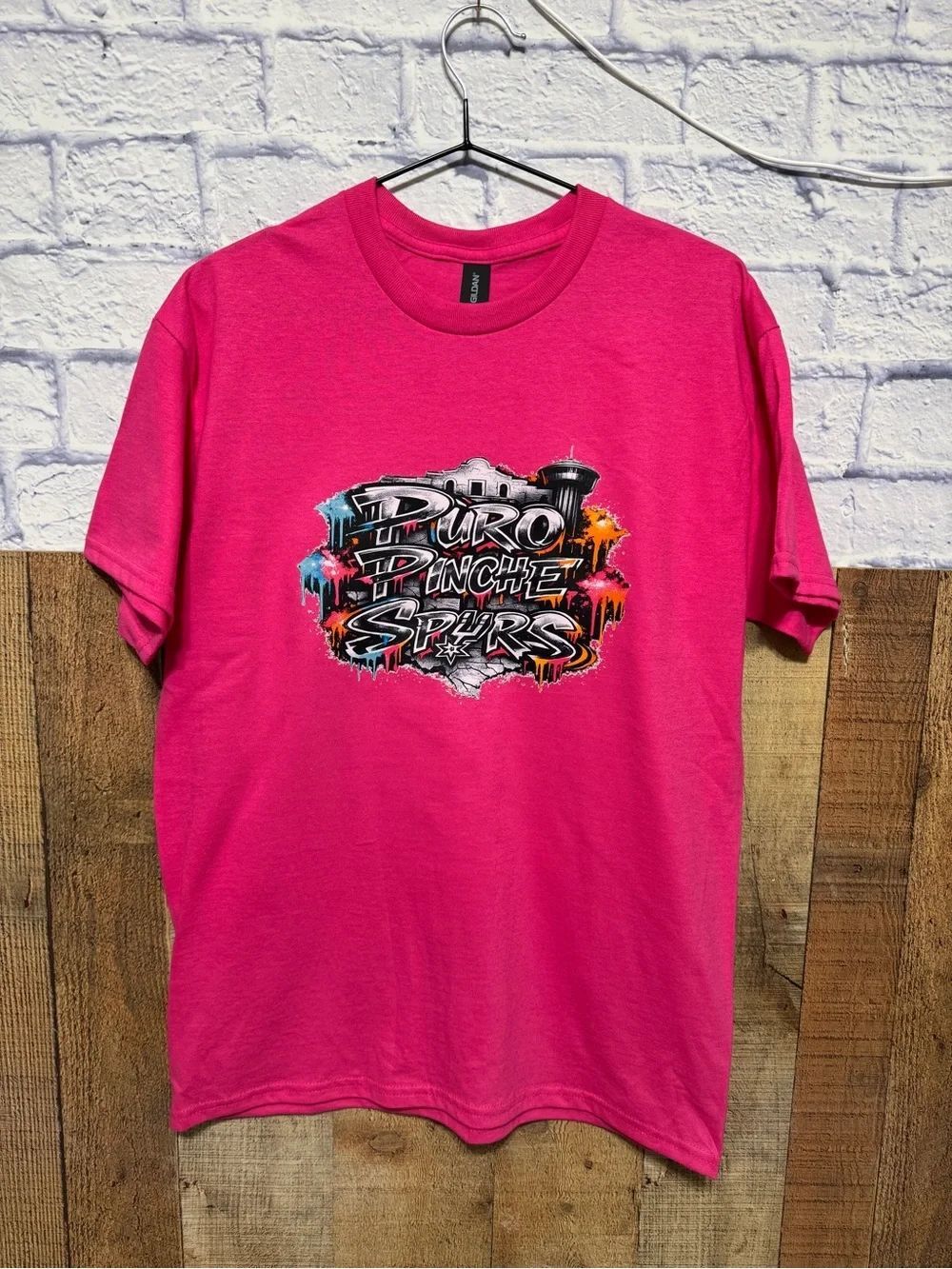 Puro PInche Spurs San Antonio Shirt Gildan Medium adult Handmade New